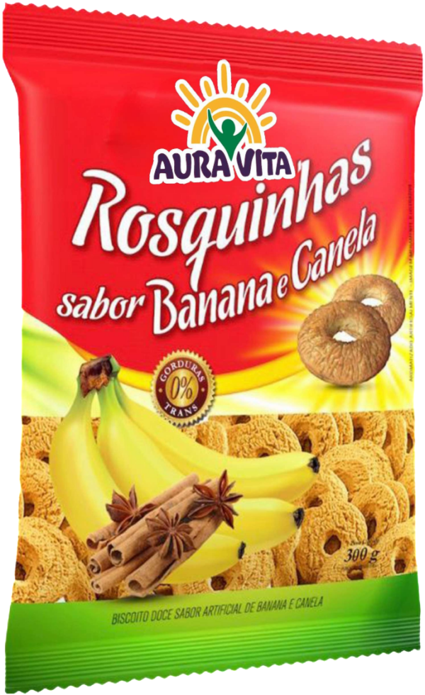 Rosquinhas sabor Banana e Canela 300g